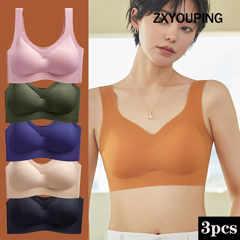Underwire Bra Padded - Reggiseno sportivo Sexy 3 pezzi reggiseno