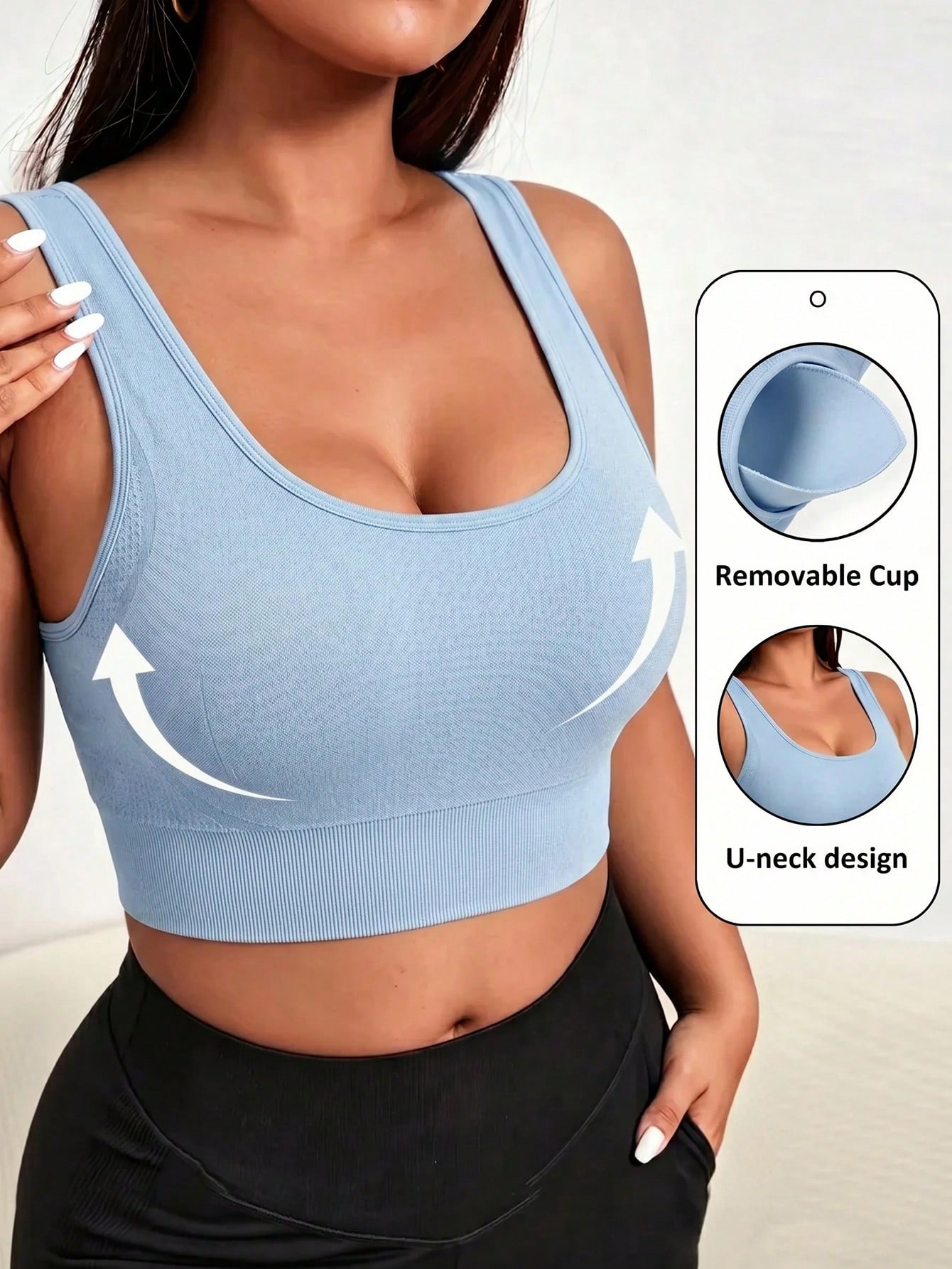 Sports Bra Racerback - Reggiseno Sportivo Senza Cuciture Taglie Forti