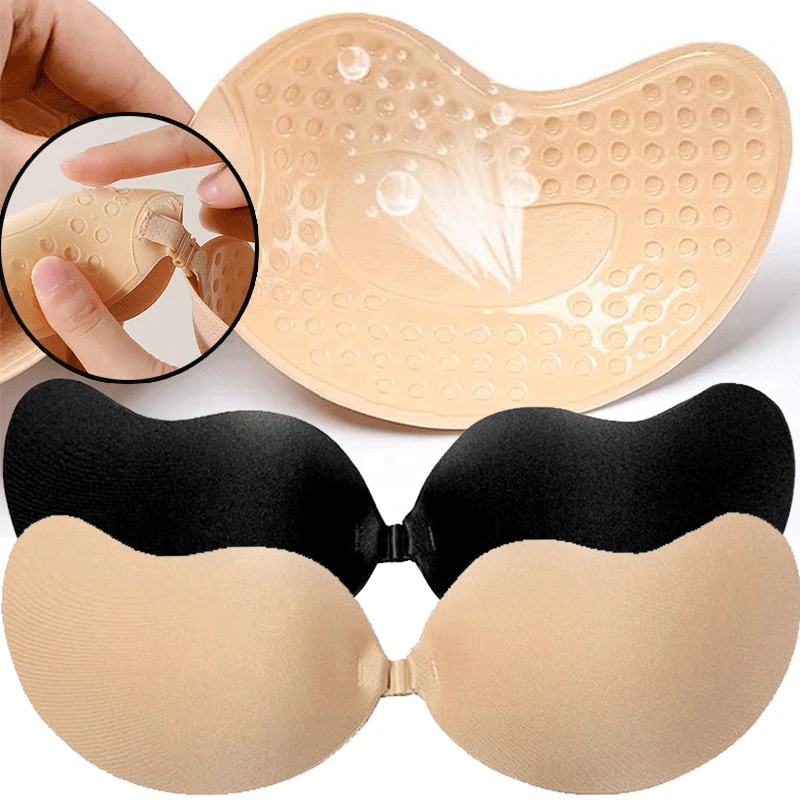 Push Up Bra Silicone - Copricapezzoli Adesivi Riutilizzabili Taglie A-D, Reggiseno